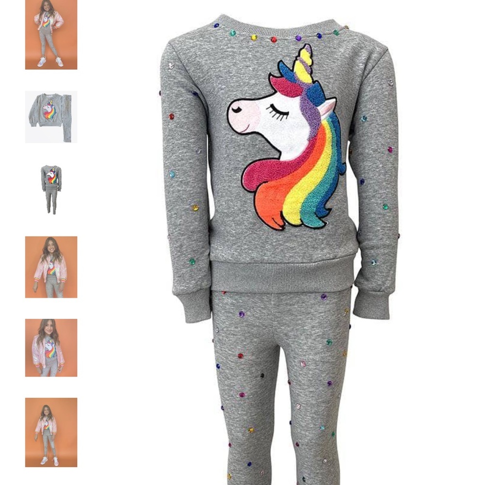Lola + The Boys Happy Unicorn Rainbow Gem Set